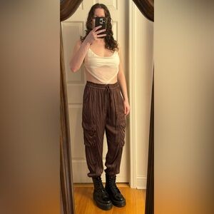 Aerie Brown Cargo Jogger Pants